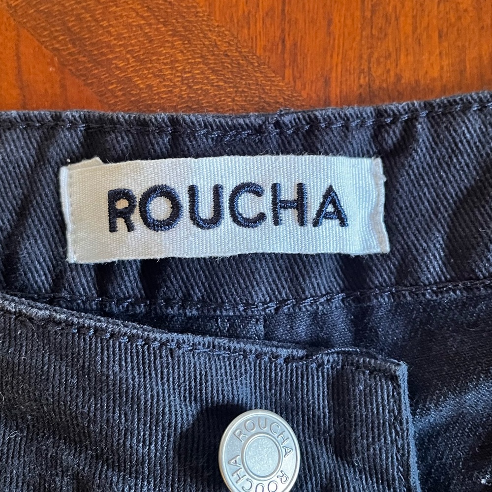 Roucha 100% cotton Black Denim Jeans size 6-8